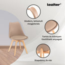 Treva 4+1 étkező garnitúra fekete-bézs