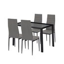 Rowan 4+1 étkező garnitúra szürke-fekete