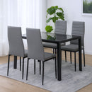 Rowan 4+1 étkező garnitúra szürke-fekete