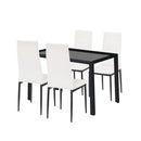 Rowan 4+1 étkező garnitúra fehér-fekete