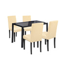 Karen 4+1 étkező garnitúra fekete-bézs