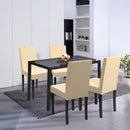 Karen 4+1 étkező garnitúra fekete-bézs