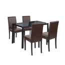 Karen 4+1 étkező garnitúra fekete-barna