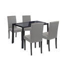 Karen 4+1 étkező garnitúra fekete-szürke