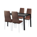 Nicole 4+1 étkező garnitúra barna