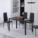 Clara 120 cm szögletes üveg étkezőasztal fekete