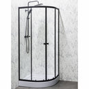 Leo 90 Black íves zuhanykabin zuhanytálcával