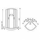 LETICIA90 hidromasszázs zuhanykabin, 89x89x219 cm-es méretben