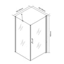 MONICA80 Monica szögletes nyílóajtós zuhanykabin, 80x80x190 cm
