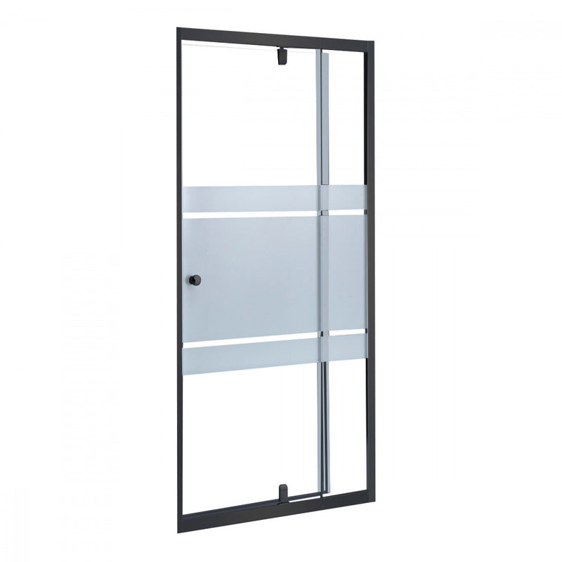 Flexi-S állítható zuhanyajtó 76-91x185 cm fekete
