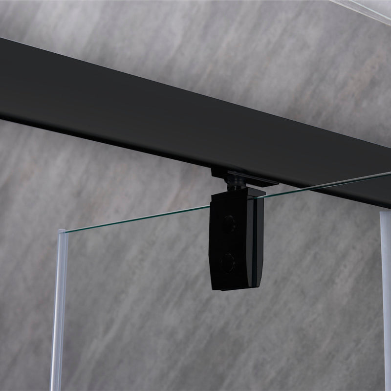 Flexi-S állítható zuhanyajtó 76-91x185 cm fekete