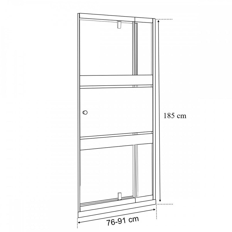Flexi-S állítható zuhanyajtó 76-91x185 cm