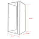 Flexi falsíkra szerelhető szögletes zuhanykabin 80x80 cm zuhanytálca nélkül