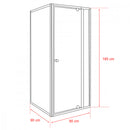 Flexi sarokba szerelhető szögletes zuhanykabin 90x90 cm zuhanytálca nélkül