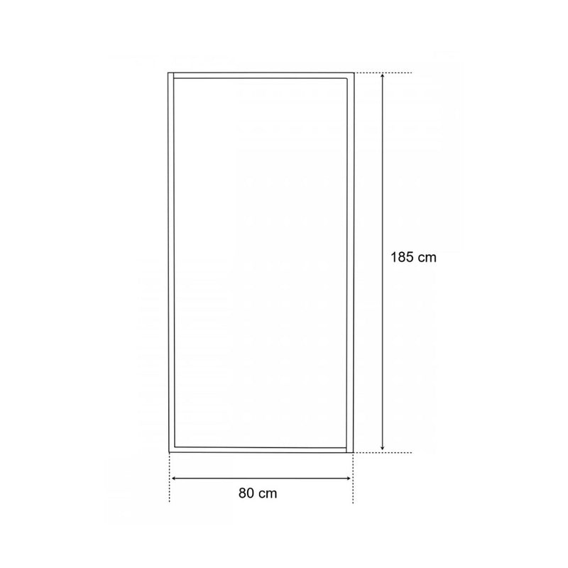Zuhanyfal 90x185 cm-es méretben fekete