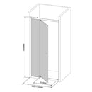 Flexi állítható zuhanyajtó 96-111x185 cm fekete