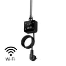 Wifi-s fűtőpatron törölközőszárító radiátorhoz digitális hőfokszabályozóval 400W fekete