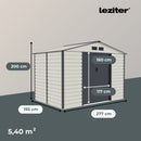 Kansas kerti szerszámtároló ház 277x195 cm bézs-szürke