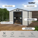 Kansas kerti szerszámtároló ház 277x195 cm bézs-szürke