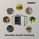 Kansas kerti szerszámtároló ház 277x195 cm bézs-szürke