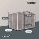 Kansas kerti szerszámtároló ház 277x195 cm szürke-fehér