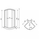 Lisa 90 hidromasszázs zuhanykabin