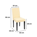 Kelly bőr étkezőszék bézs színben