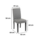 Kelly bőr étkezőszék szürke színben