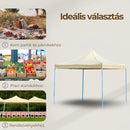 Összecsukható kerti pavilon 3x3 m bézs