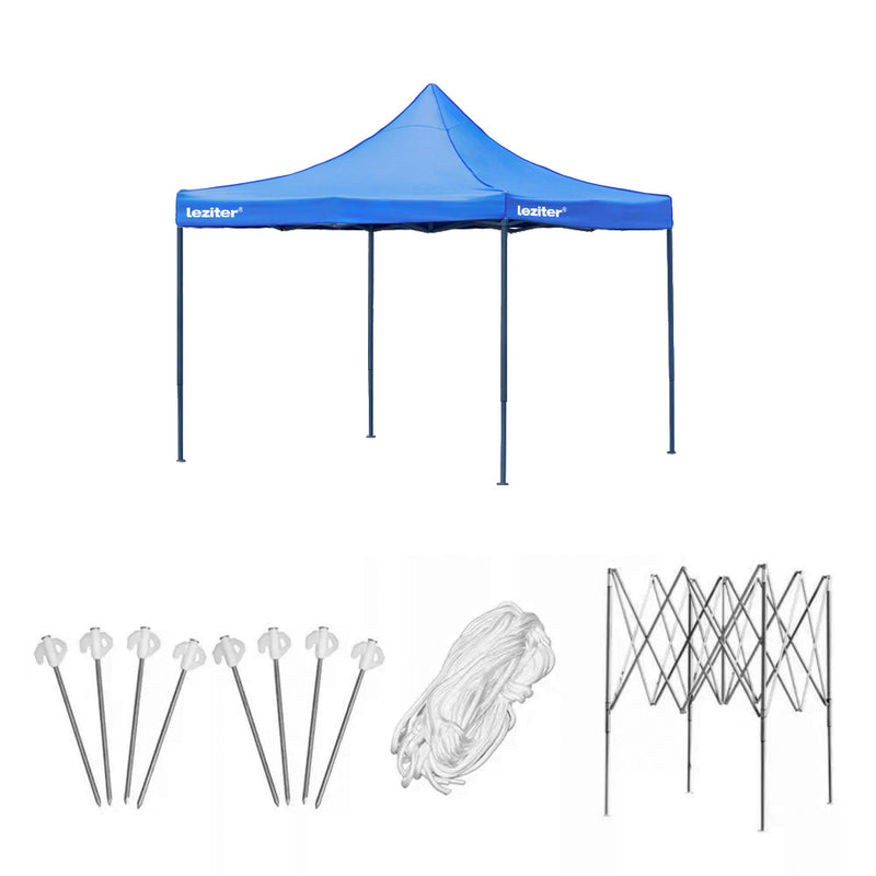 Összecsukható kerti pavilon 3x3 m kék