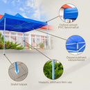 Összecsukható kerti pavilon 3x3 m kék