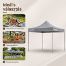 Összecsukható kerti pavilon 3x4,5 m szürke