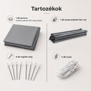 Összecsukható kerti pavilon 3x4,5 m szürke