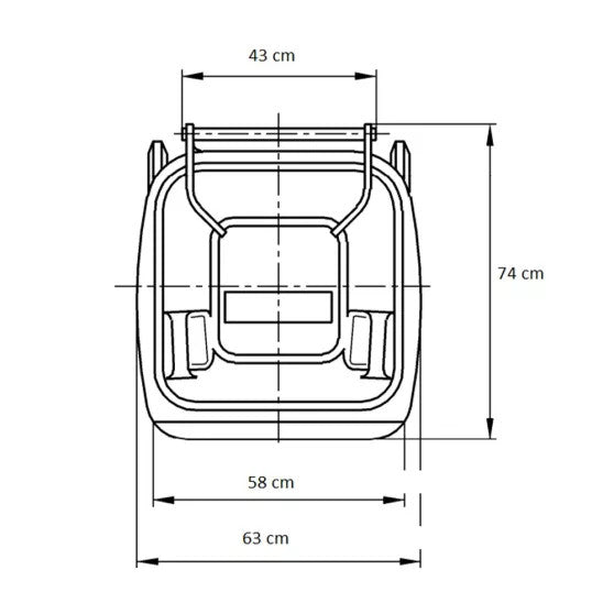 Hulladéktároló 240L sárga