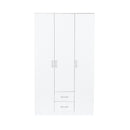 Miami gardróbszekrény 120x205 cm fehér-fehér