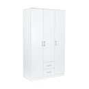 Miami gardróbszekrény 120x205 cm fehér-fehér