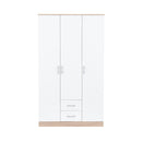 Miami gardróbszekrény 120x205 cm fehér-sonoma tölgy