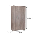 Miami gardróbszekrény 120x205 cm yorki tölgy-yorki tölgy