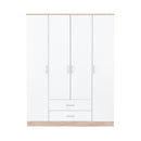 Miami gardróbszekrény 160x205 cm fehér-sonoma tölgy