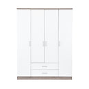 Miami gardróbszekrény 160x205 cm fehér-yorki tölgy