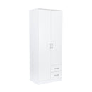 Miami gardróbszekrény 80x205 cm fehér-fehér
