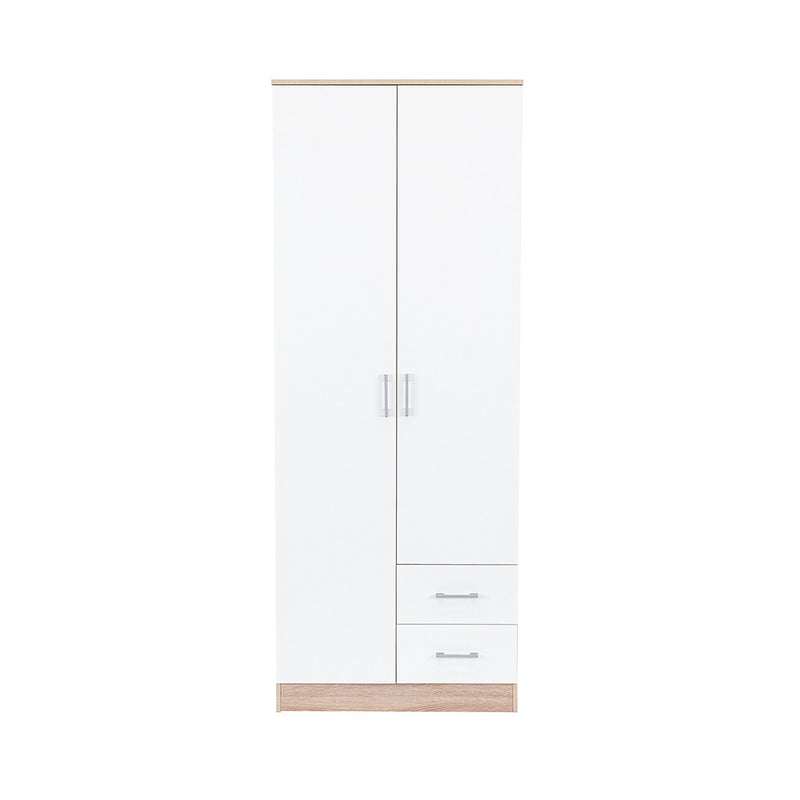 Miami gardróbszekrény 80x205 cm fehér-sonoma tölgy