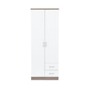 Miami gardróbszekrény 80x205 cm fehér-yorki tölgy