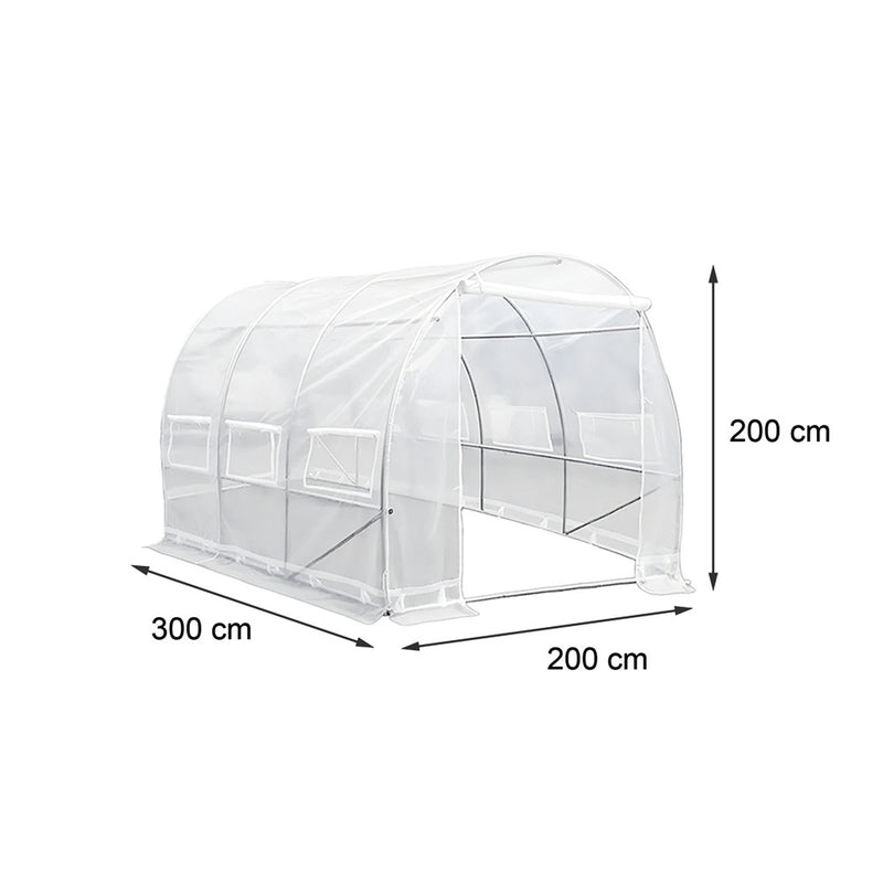 Fóliasátor 200x200x300 cm erősített vázzal+fólia átlátszó