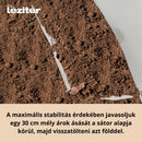 Fóliasátor 200x250x400 cm erősített vázzal+fólia átlátszó