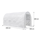 Fóliasátor 200x300x450 cm váz+fólia fehér