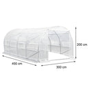 Fóliasátor 200x300x450 cm erősített vázzal+fólia átlátszó
