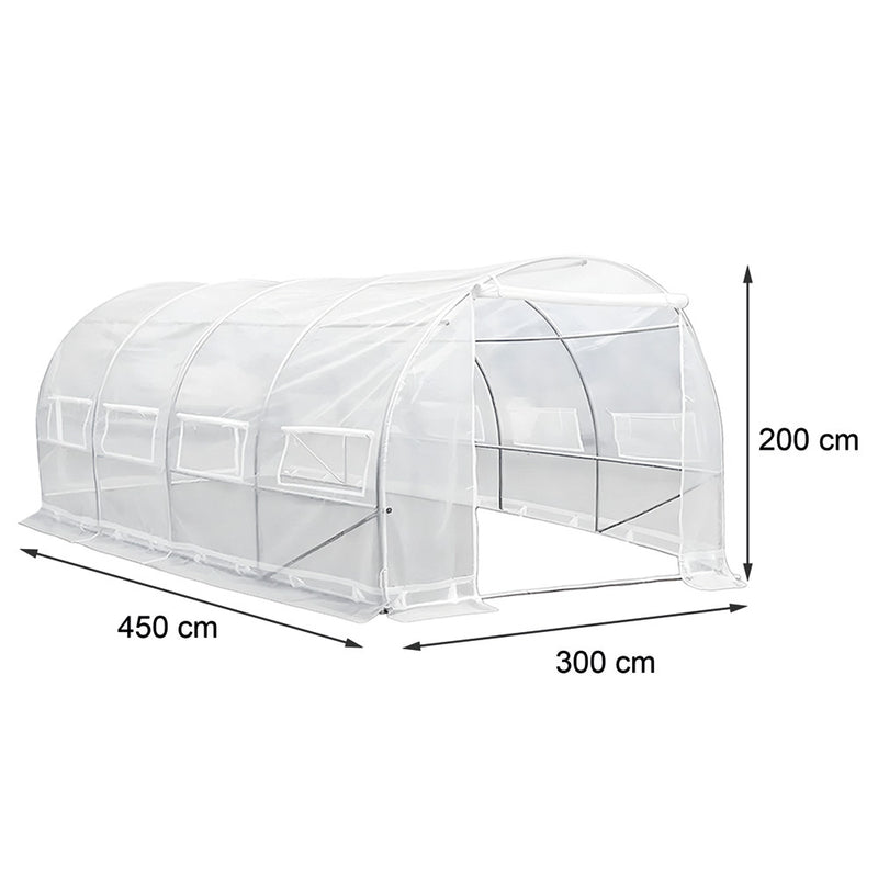 Fóliasátor 200x300x450 cm erősített vázzal+fólia átlátszó