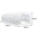 Fóliasátor 200x300x600 cm váz+fólia átlátszó