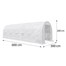 Fóliasátor 200x300x600 cm erősített vázzal+fólia fehér